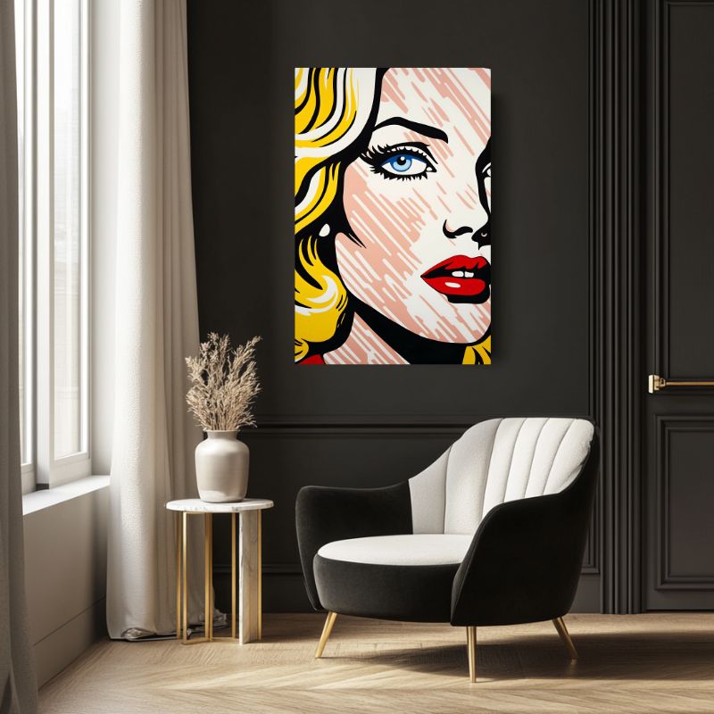 tableau_visage_femme_pop_art_deco