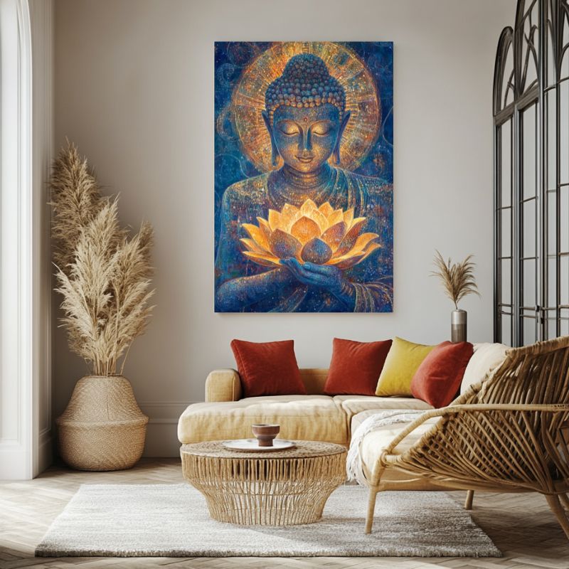 tableau_zen_fleur_de_lotus_Bouddha