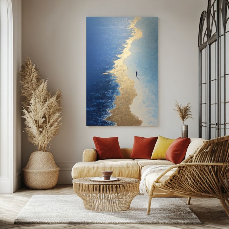 tableau_zen_mer_plage_doree