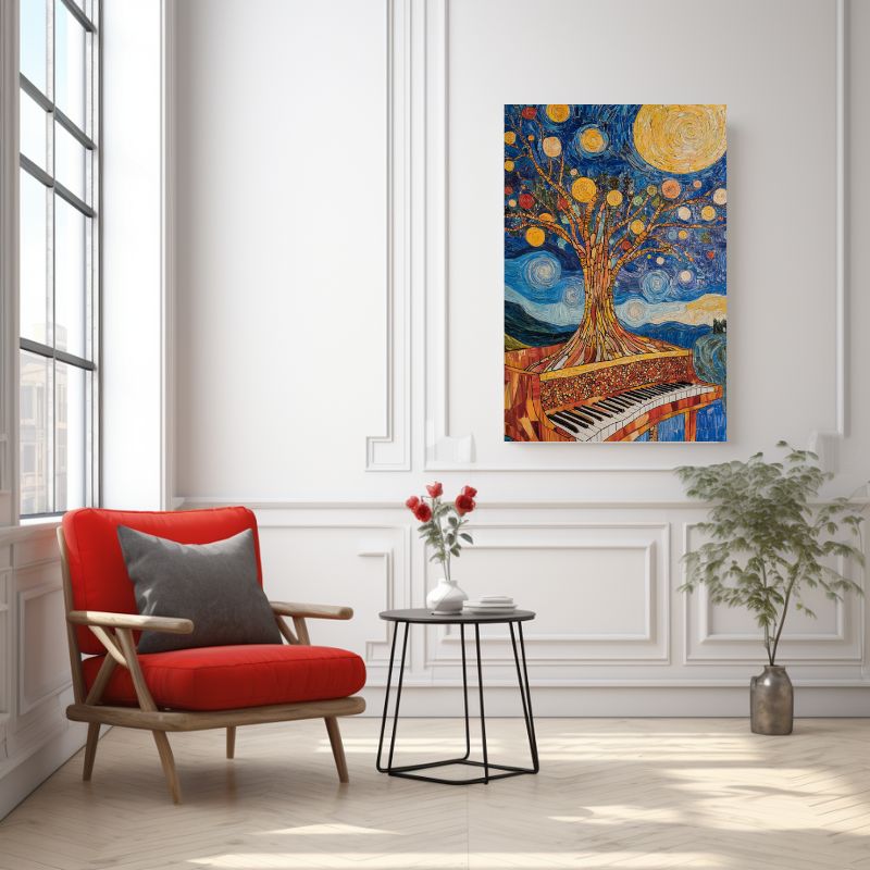 Tableau Piano Arbre de Vie Mélodique