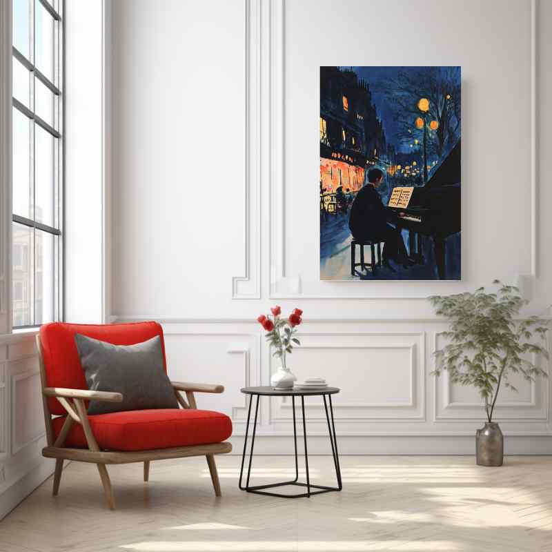 Tableau Piano Sérénade Nocturne