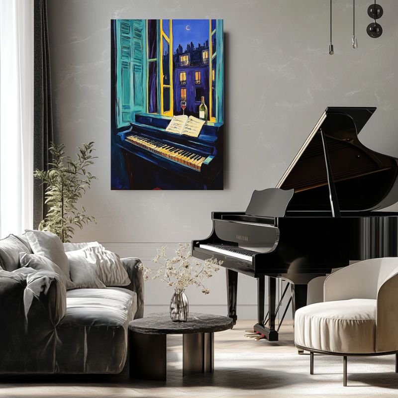 Tableau Piano Sérénade Parisienne