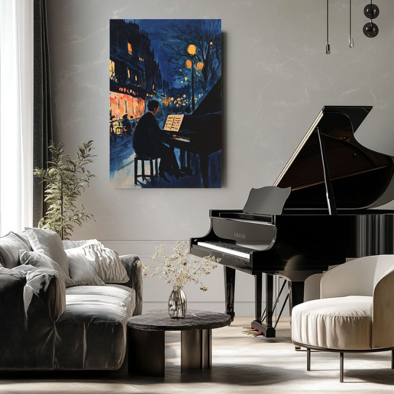 Tableau Piano Sérénade Nocturne