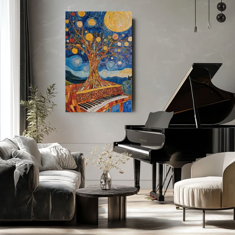 Tableau Piano Arbre de Vie Mélodique