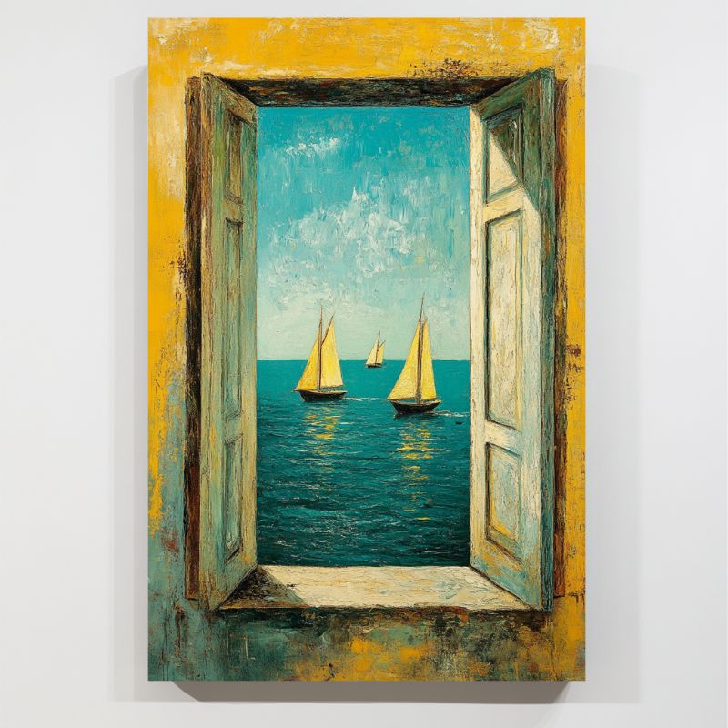 Tableau Fenêtre Ouverte sur la Mer