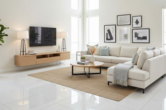 Idée déco salon avec carrelage blanc : 10 astuces pour réchauffer l'espace