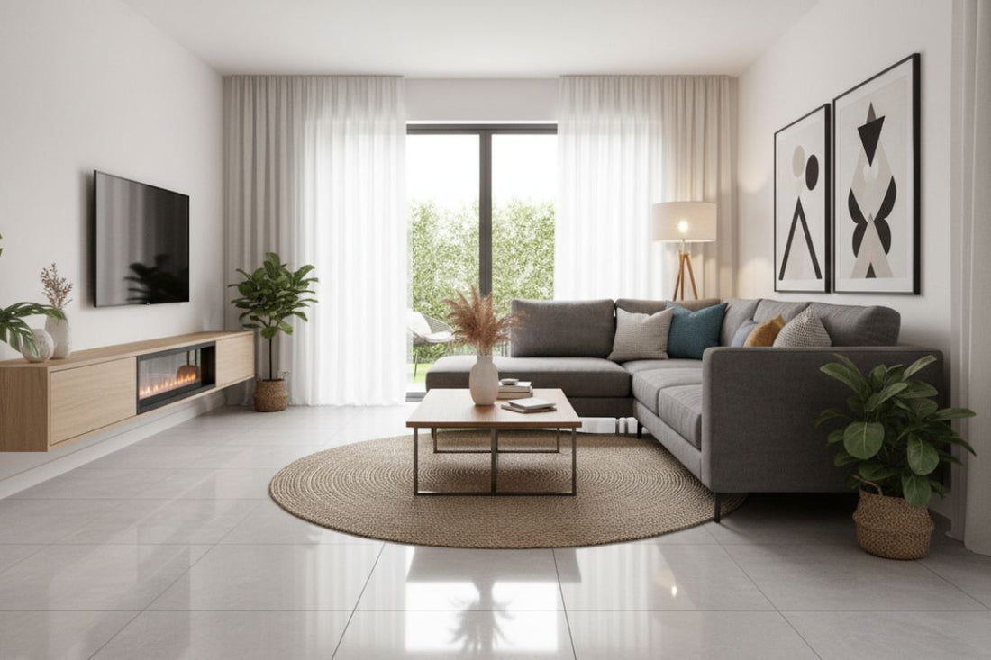 Idée déco salon avec carrelage gris clair : 10 astuces pour sublimer votre espace