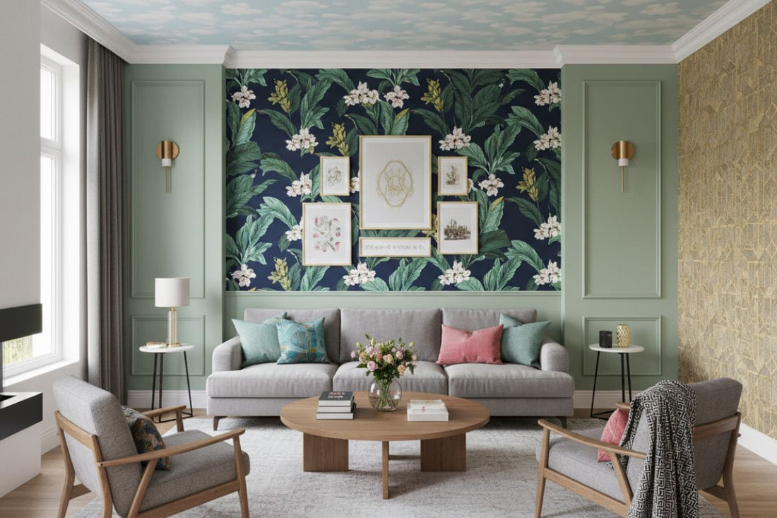 Idées déco papier peint salon : 10 façons créatives d'habiller vos murs