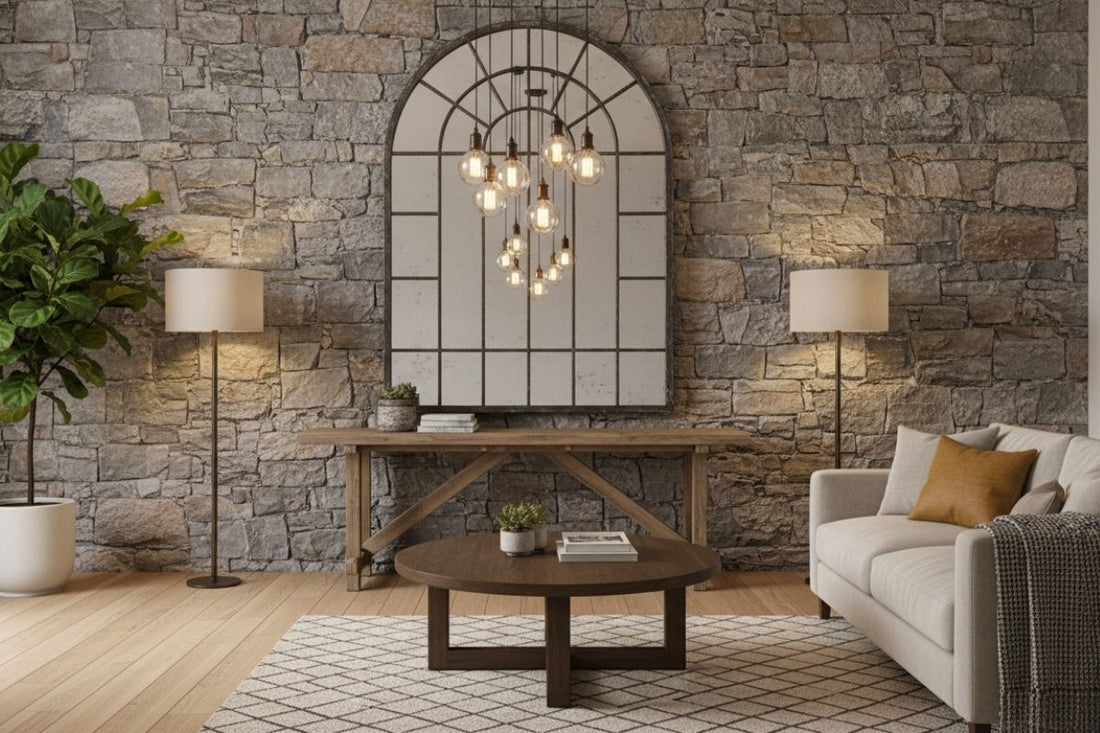 Idée déco salon avec mur en pierre : 10 astuces pour sublimer cette matière