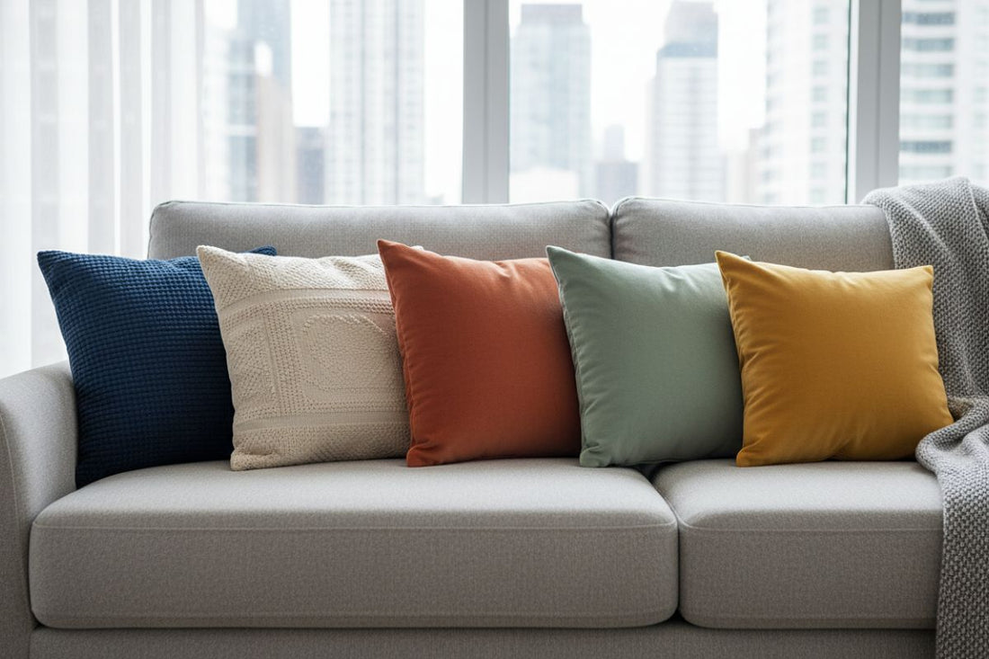 Quelle couleur de coussin pour un canapé gris ?