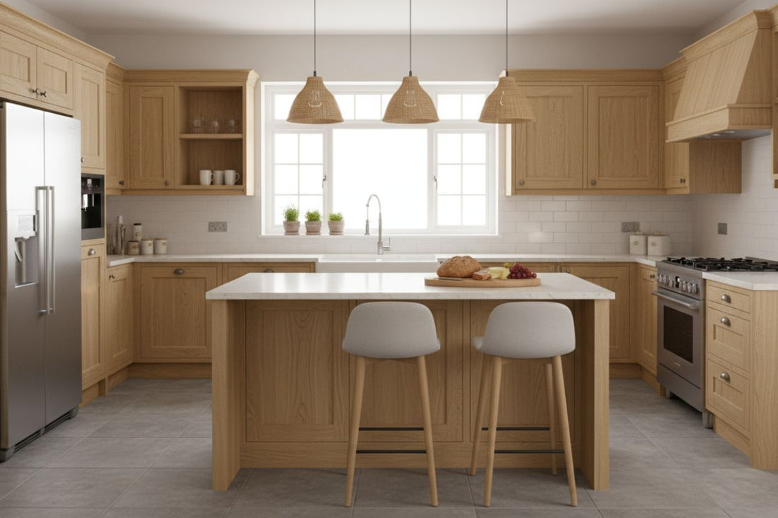 Quelle couleur de peinture pour une cuisine en chêne clair ?