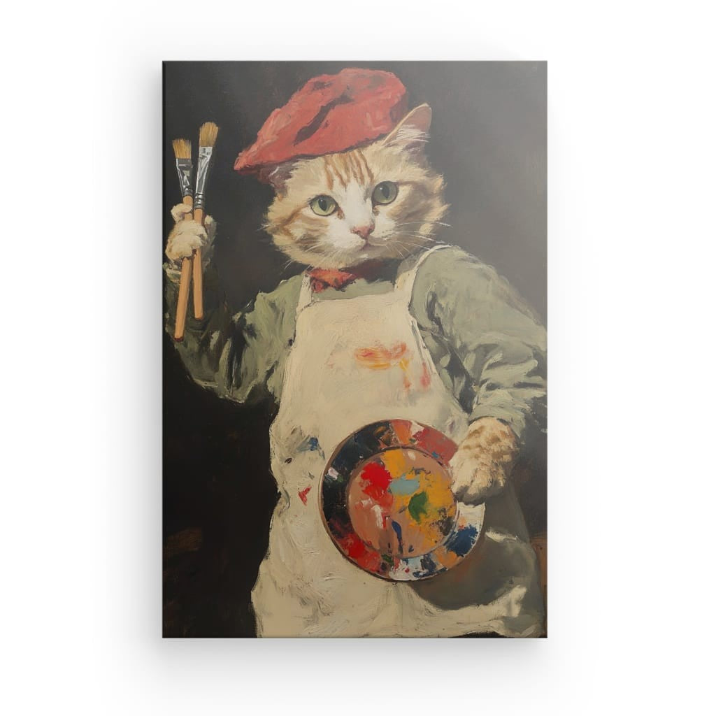 Tableau Chat Peintre
