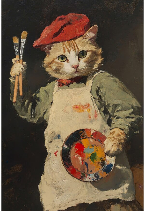 Tableau Chat Peintre
