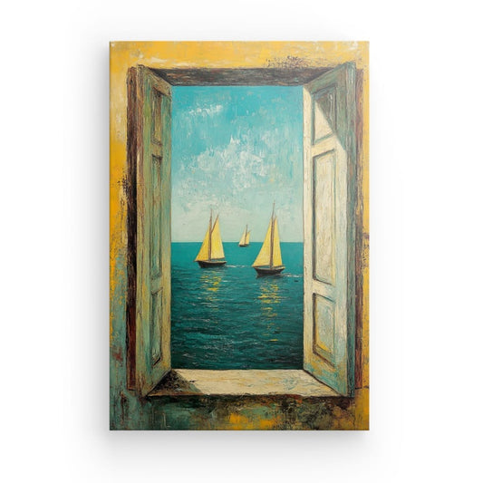 Tableau Fenêtre Ouverte sur la Mer