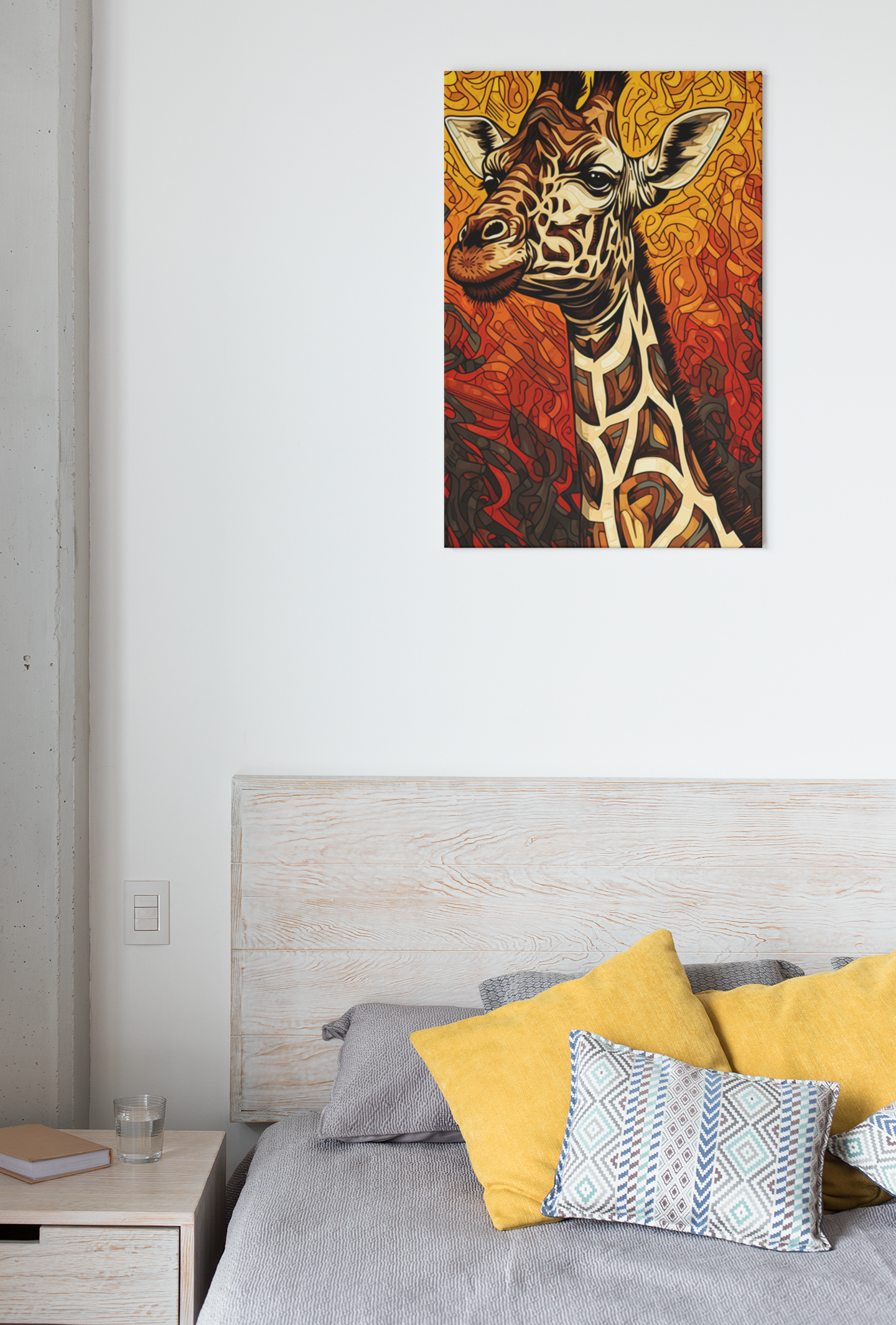 Toile déco girafe