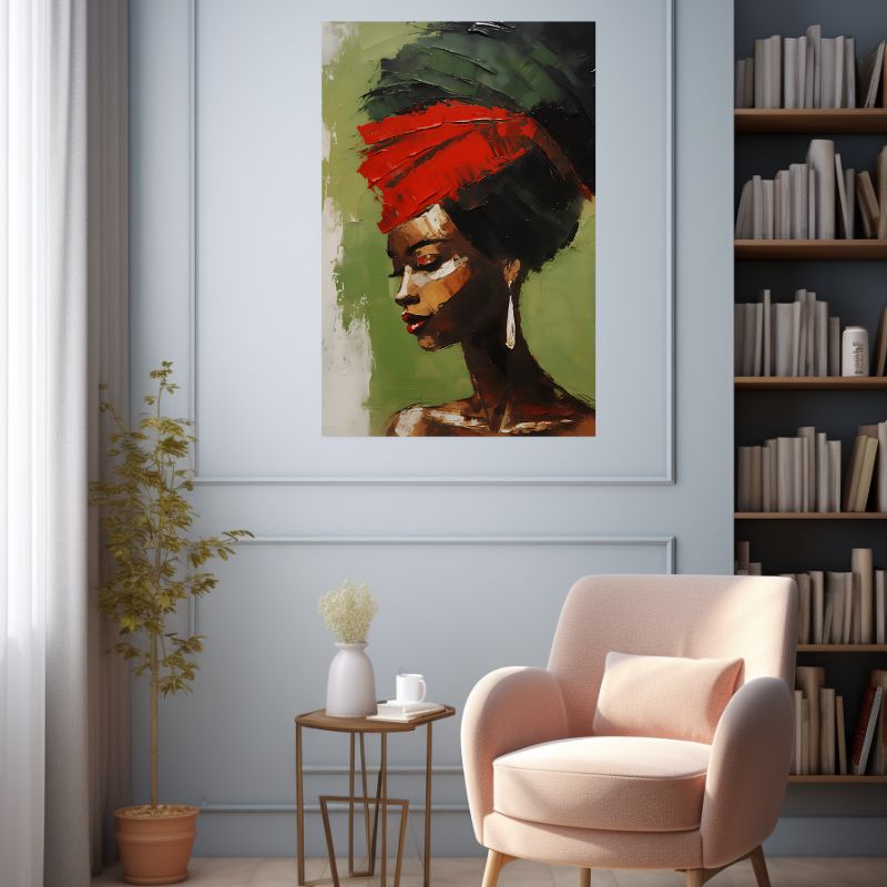 Tableau Femme Africaine de Profil