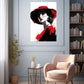 Tableau Femme Chapeau Rouge