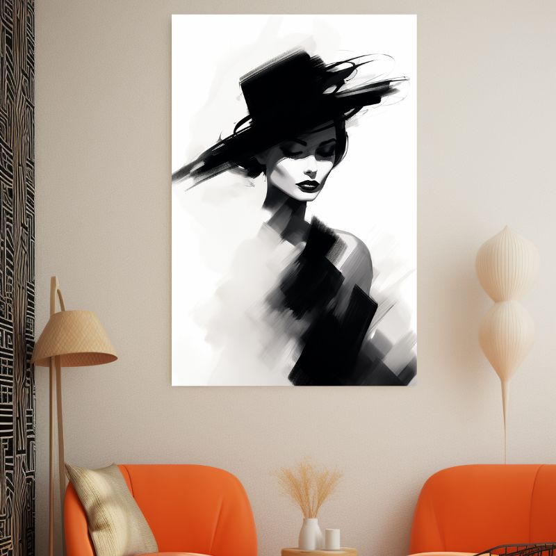 Tableau Femme Noir et Blanc