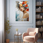 Tableau Femme Fleurs Cheveux