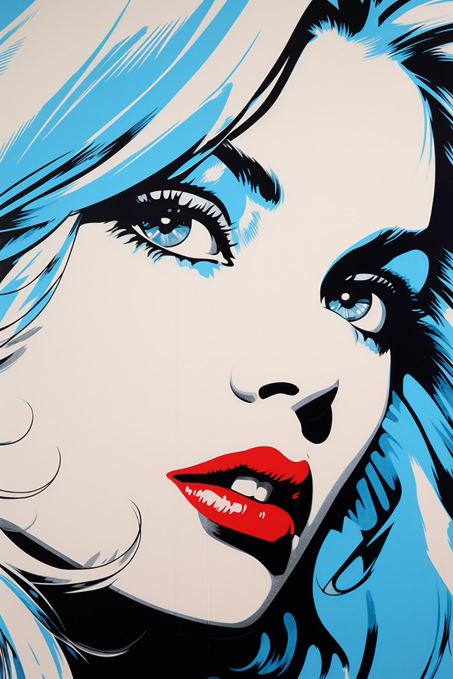 Tableau Pop Art Bleu