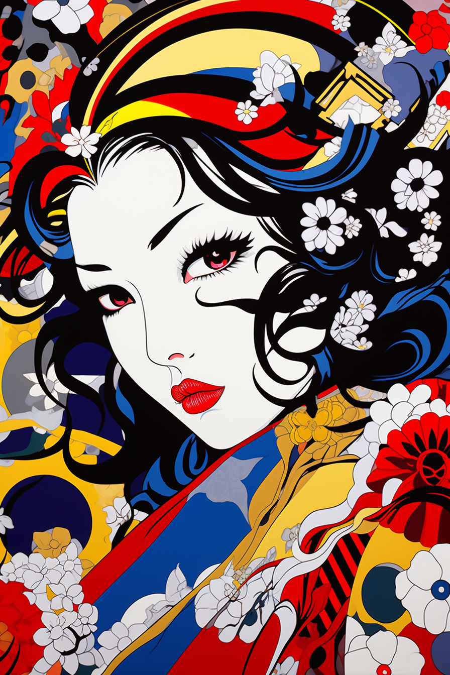 Tableau Pop Art Geisha