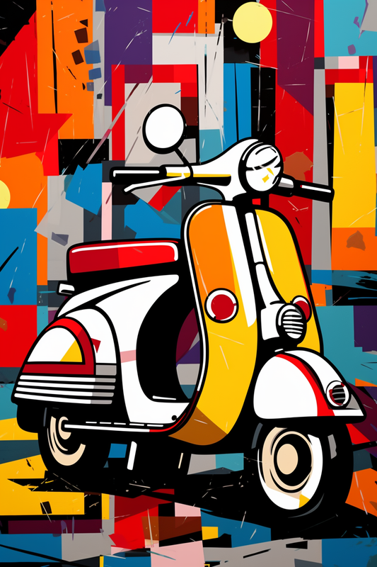 Tableau Pop Art Scooter