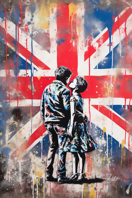 Tableau Street Art Romance Britannique