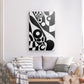 Tableau Abstrait Noir et Blanc Vintage