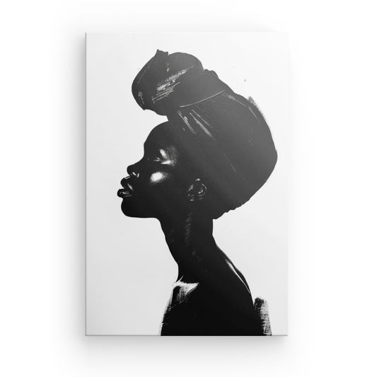 Tableau Africain Noir et Blanc