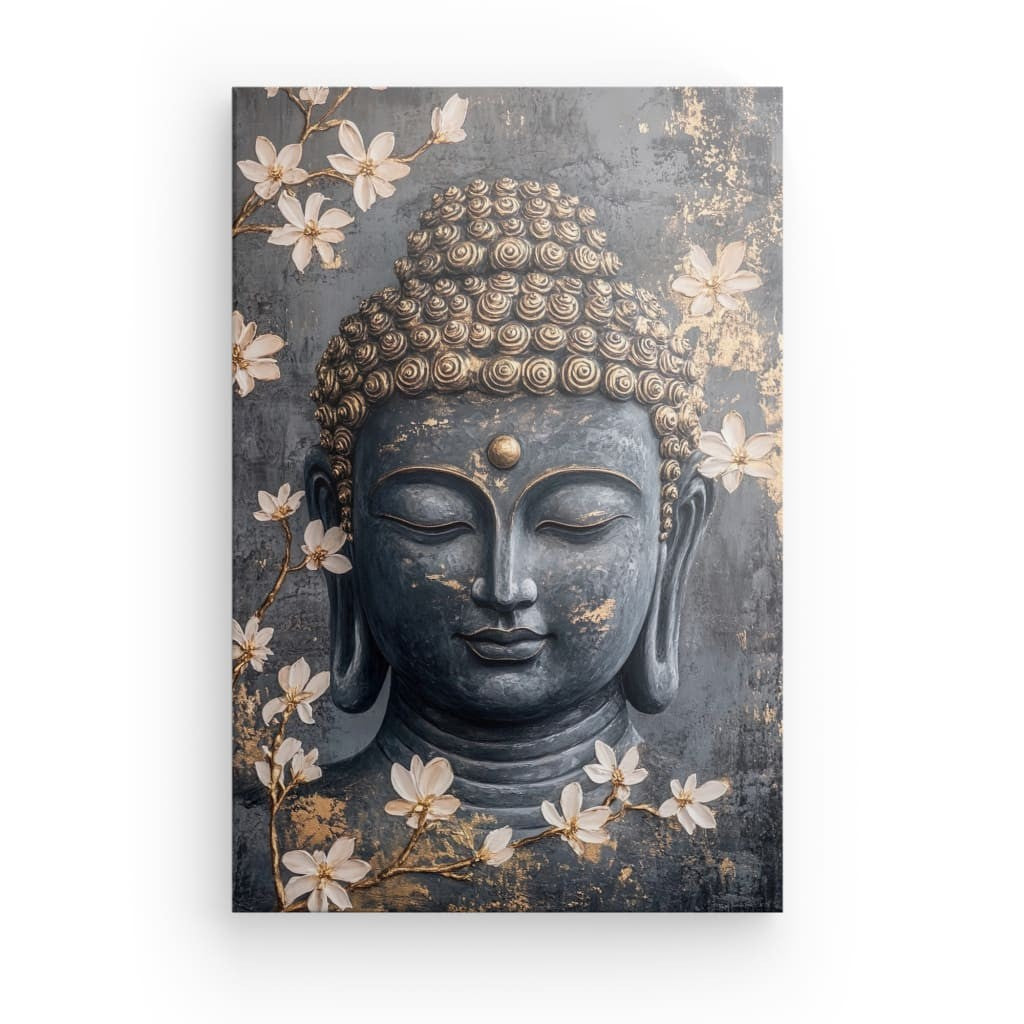 Tableau Bouddha Gris