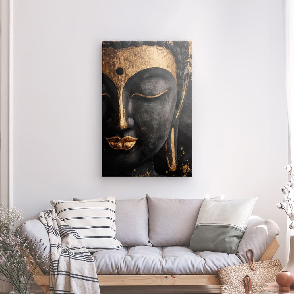 Tableau Bouddha Noir et Or