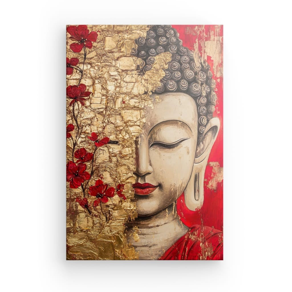 Tableau Bouddha Rouge