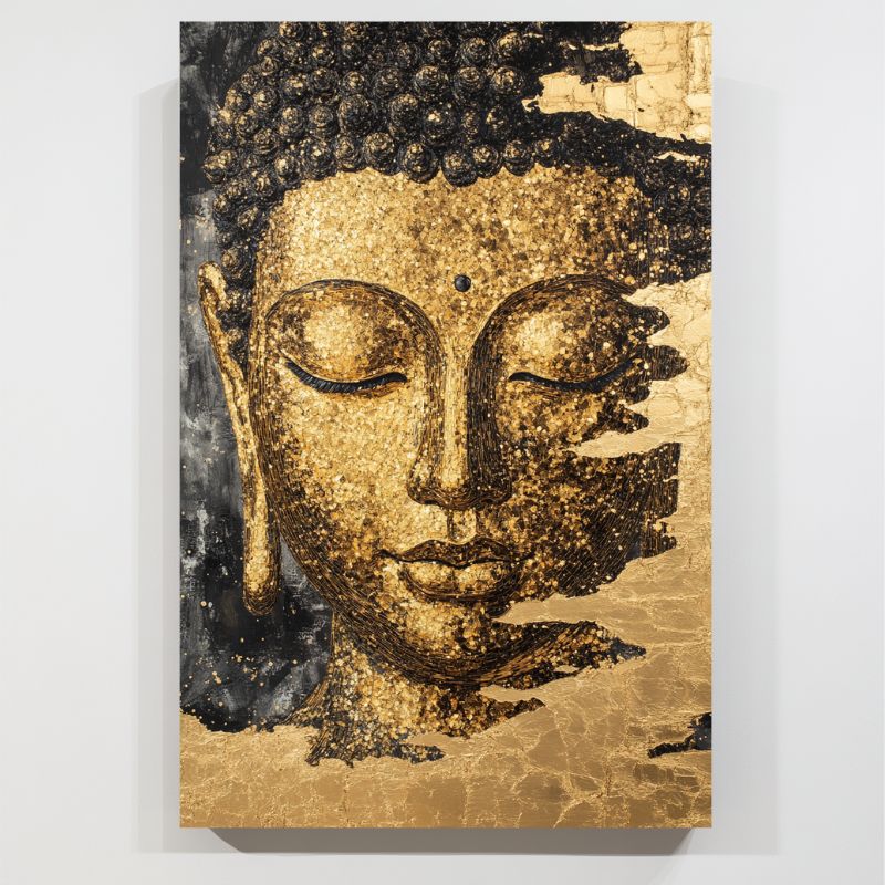 Tableau_Bouddha_dore_elegant