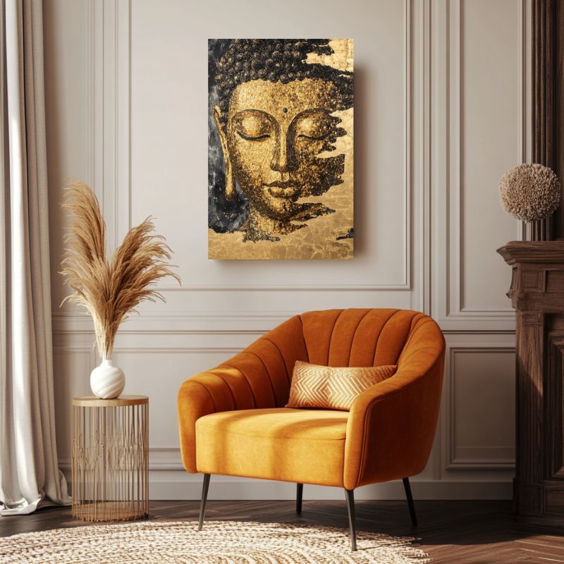 Tableau_Bouddha_dore_spirituel