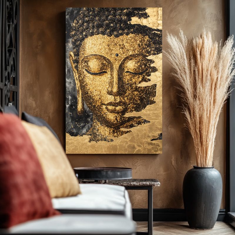 Tableau_Bouddha_dore_zen