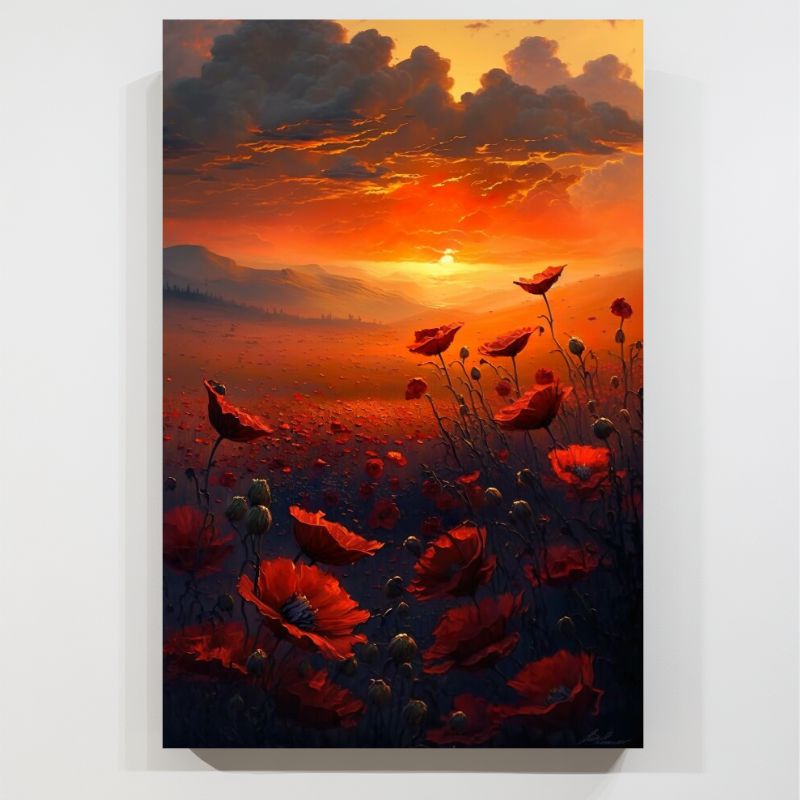 Tableau Champ de Coquelicots – Artdeliris