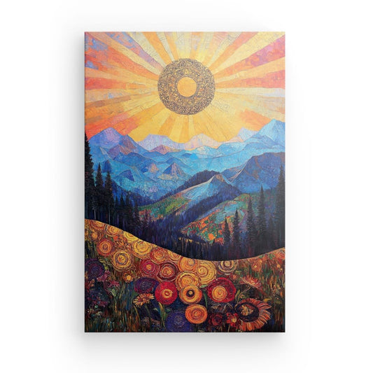 Tableau Coucher de Soleil Montagne