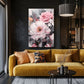Tableau Fleur Rose et Gris