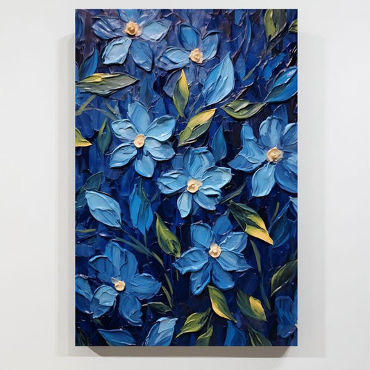 Tableau Fleurs Bleues