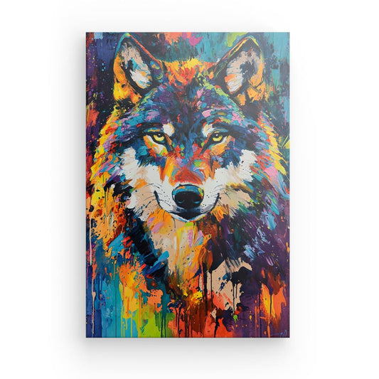 Tableau Loup Coloré