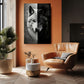 Tableau Loup Noir et Blanc