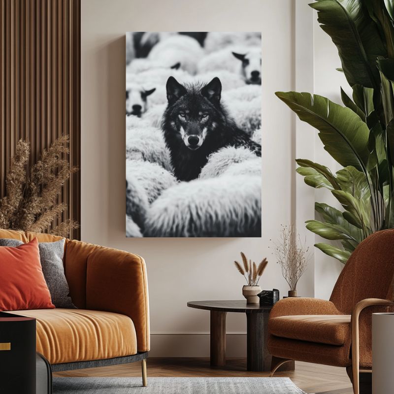 Tableau_Loup_Noir_salon