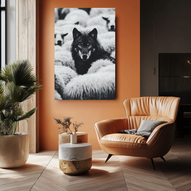 Tableau_Loup_couleur_Noir