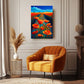 Tableau Mural Coquelicot
