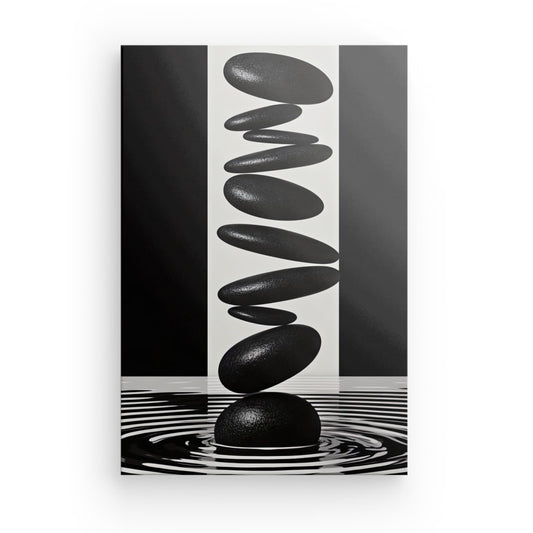 Tableau Noir et Blanc Zen