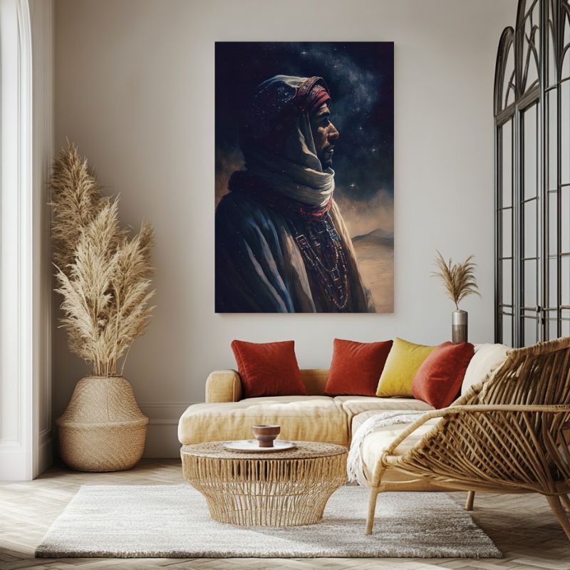 Tableau Touareg dans le Desert