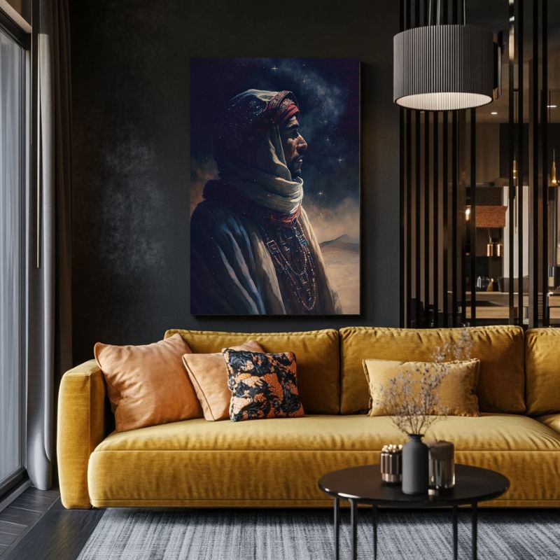 Tableau Touareg dans le Desert