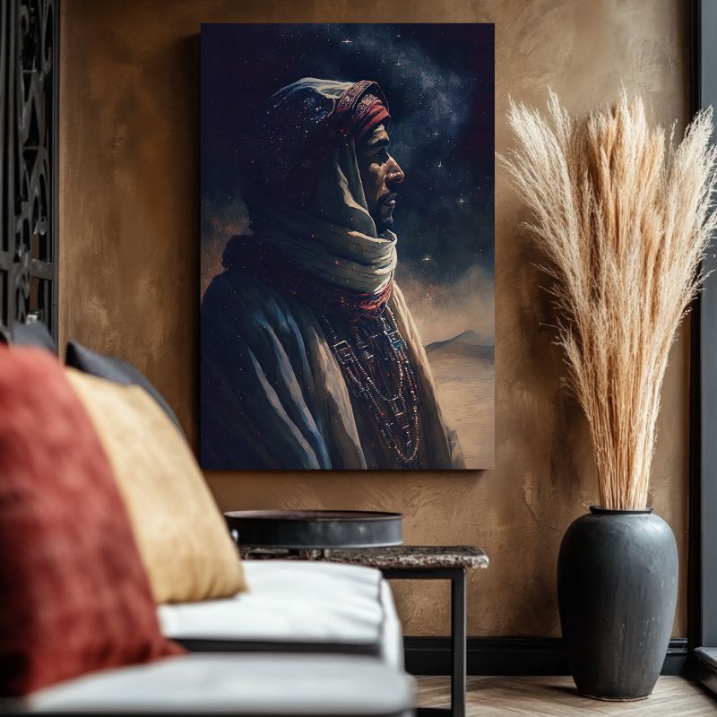Tableau Touareg dans le Desert