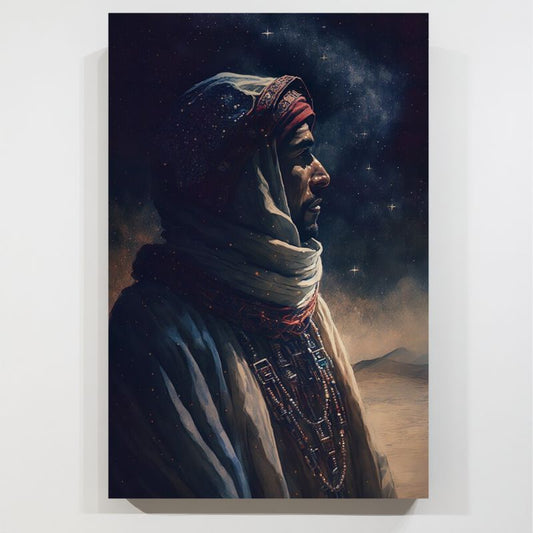 Tableau Touareg dans le Desert