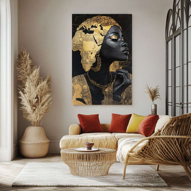 Tableau_africain_design_noir-or